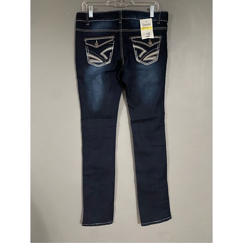 Look@Me Dark Wash Regular Straight Jeans Size 7/8 NWT - Picture 5 of 6